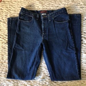 Item facts: dark blue mens jeans